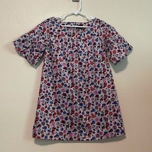 Tea Collection Dress- Silver/Gray with Flower Pattern - Size 5